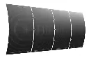 Zestaw 4 elastycznych paneli fotowoltaicznych Flex SolisBox 440 na balkon HPBC ETFE Full Black 
