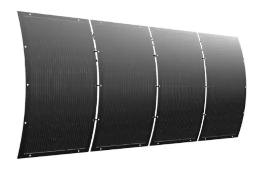 Zestaw 4 elastycznych paneli fotowoltaicznych Flex SolisBox 440 na balkon HPBC ETFE Full Black 
